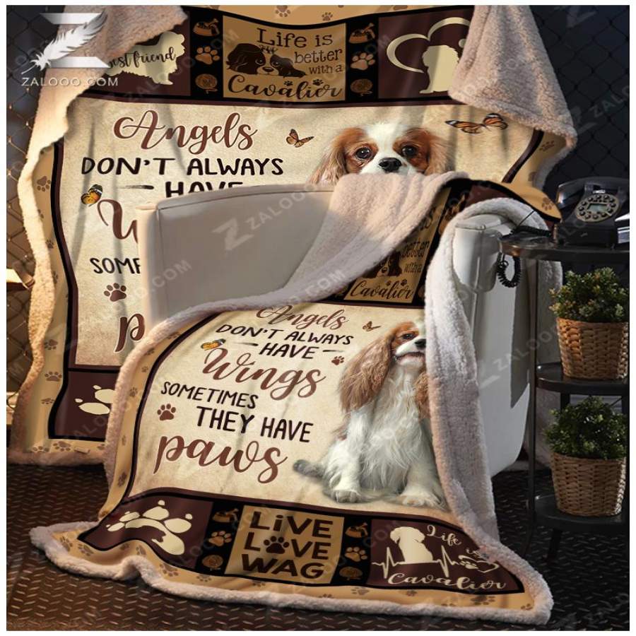 Zalooo – Blanket – Cavalier King Charles Spaniel – Angels Don’t Always Have Wings