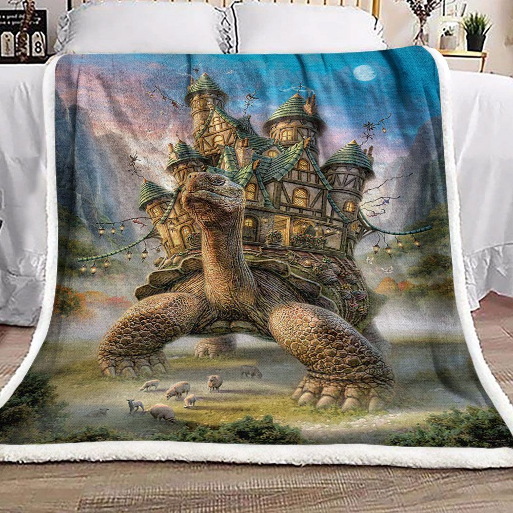 Turtle Castle Animal Ml0910153F Sherpa Fleece Blanket