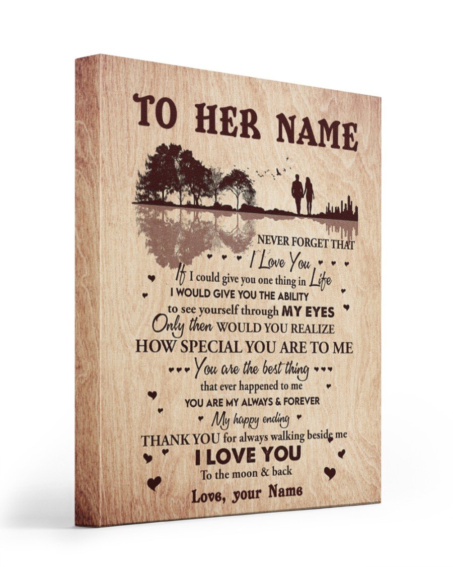 Thank You Personalized Name Canvas Perfect Gift For Wife Poster Wall Art Home Decor