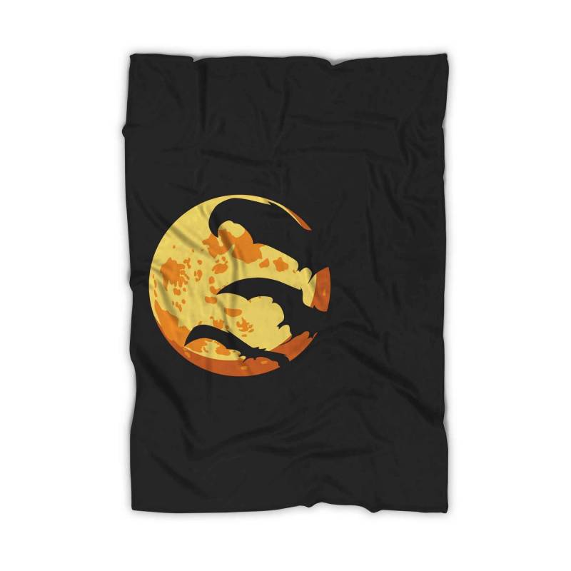 Halloween Bat Moon Poster Blanket