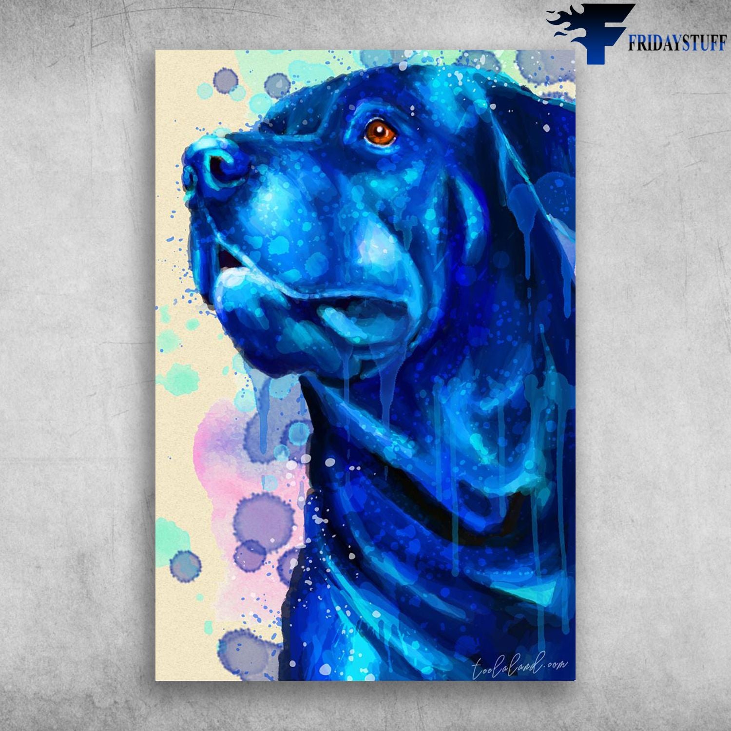 Beautiful Blue Watercolor Rottweiler Cute Painting Pet Canvas Christmas Gift Ideas