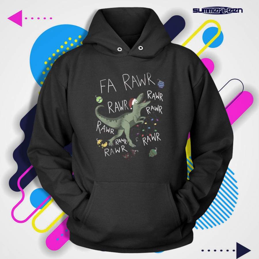 T Rex Christmas Fa Rawr Men’S Hoodie