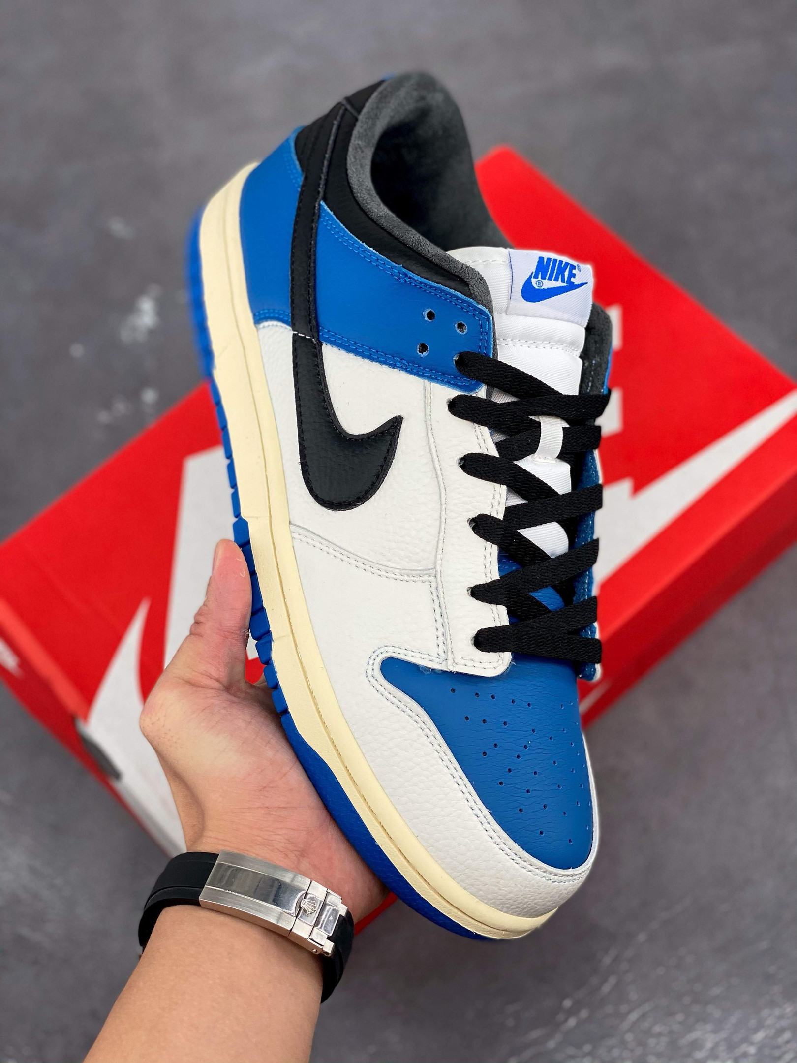 Nike Dunk Low White Royal Blue Black 5339217