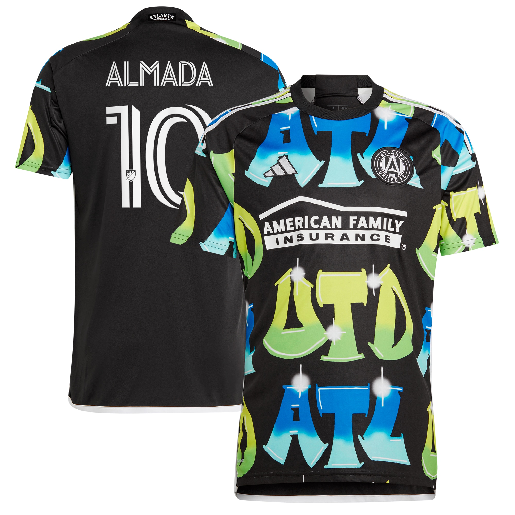 Thiago Almada Atlanta United FC 2023 The 404 Replica Player Jersey – Black