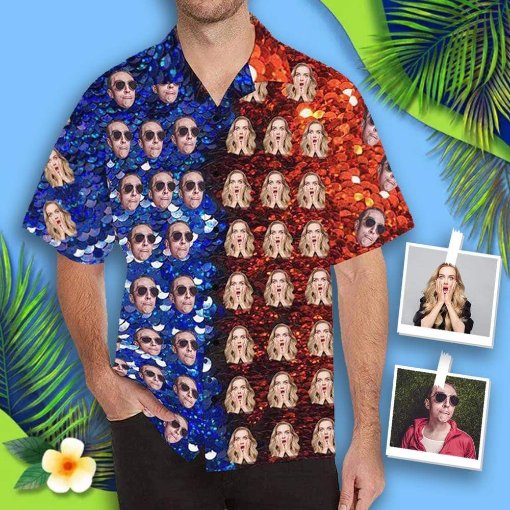 Custom Face All Over Print Hawaii Shirt Ha58512