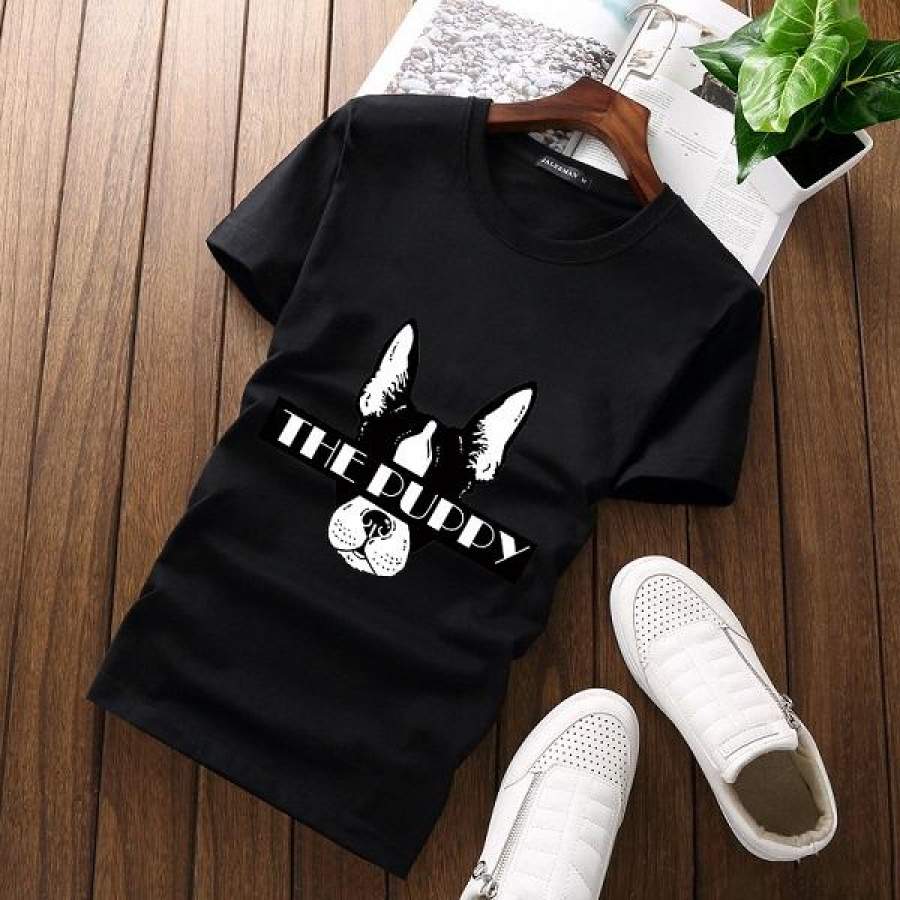 Summer French Bulldog Design T Shirt Men’s dog Tops Hipster Tees