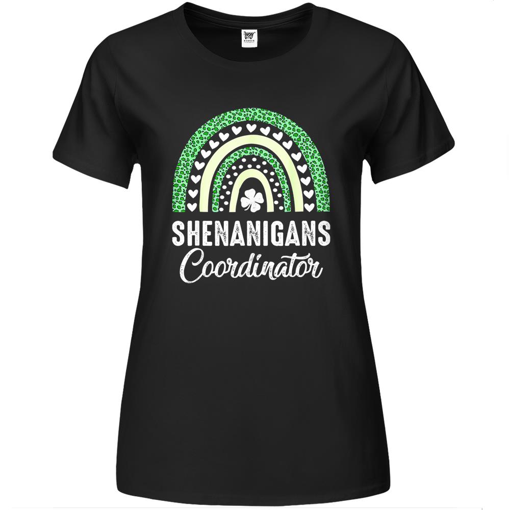 Shenanigans Coordinator Rainbow St Patricks Day Teacher Gift Premium Womens T Shirts