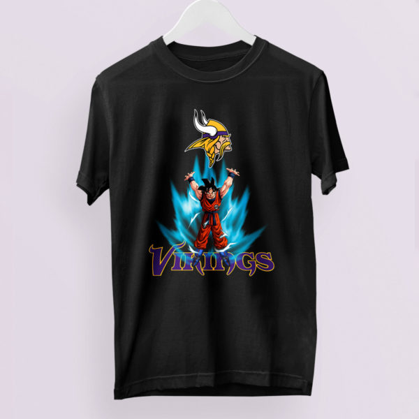 Son Goku Powering Up In Energy Minnesota Vikings Shirt