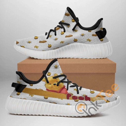 Winnie The Pooh Custom Shoes Personalized Name Yeezy Sneakers