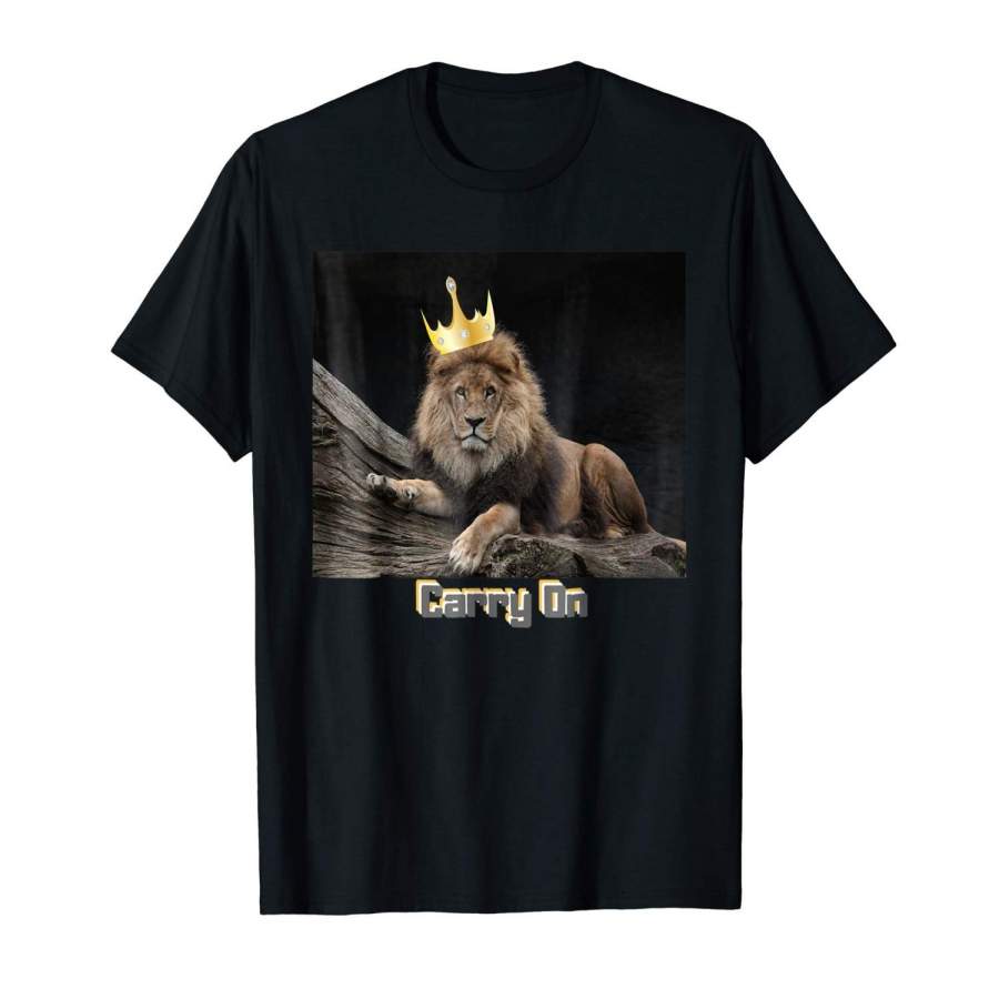 Awesome Gold Crown Lion Shirt