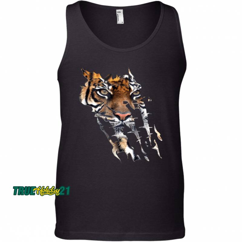 Wild Cat Tigers Skin Paw Print Tank Top