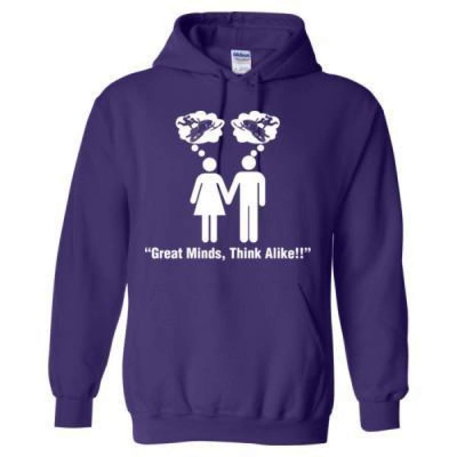 AGR Snowmobile Snow Great Minds Think Alike – Heavy Blend™ Hooded Sweatshirt