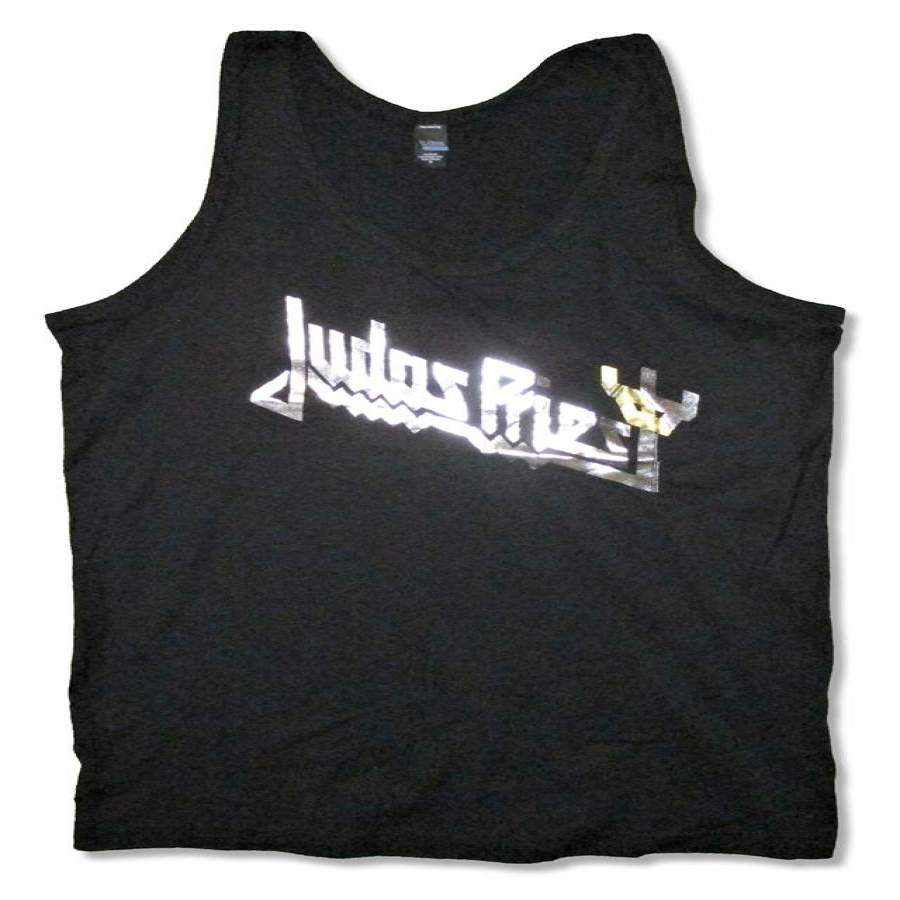 Judas Priest – Foil Logo – Girl’s Junior Black Tanktop T-Shirt