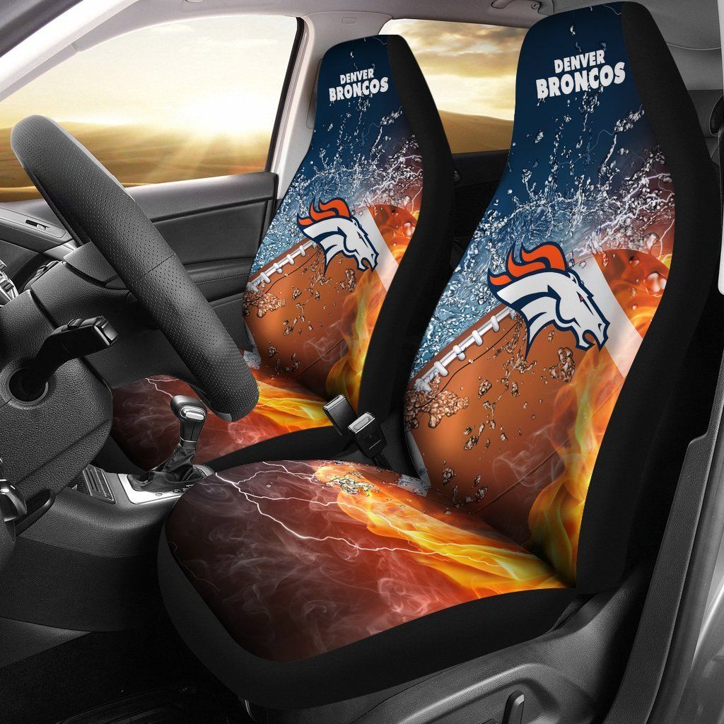 Denver Broncos Car Seat Covers 2pcs