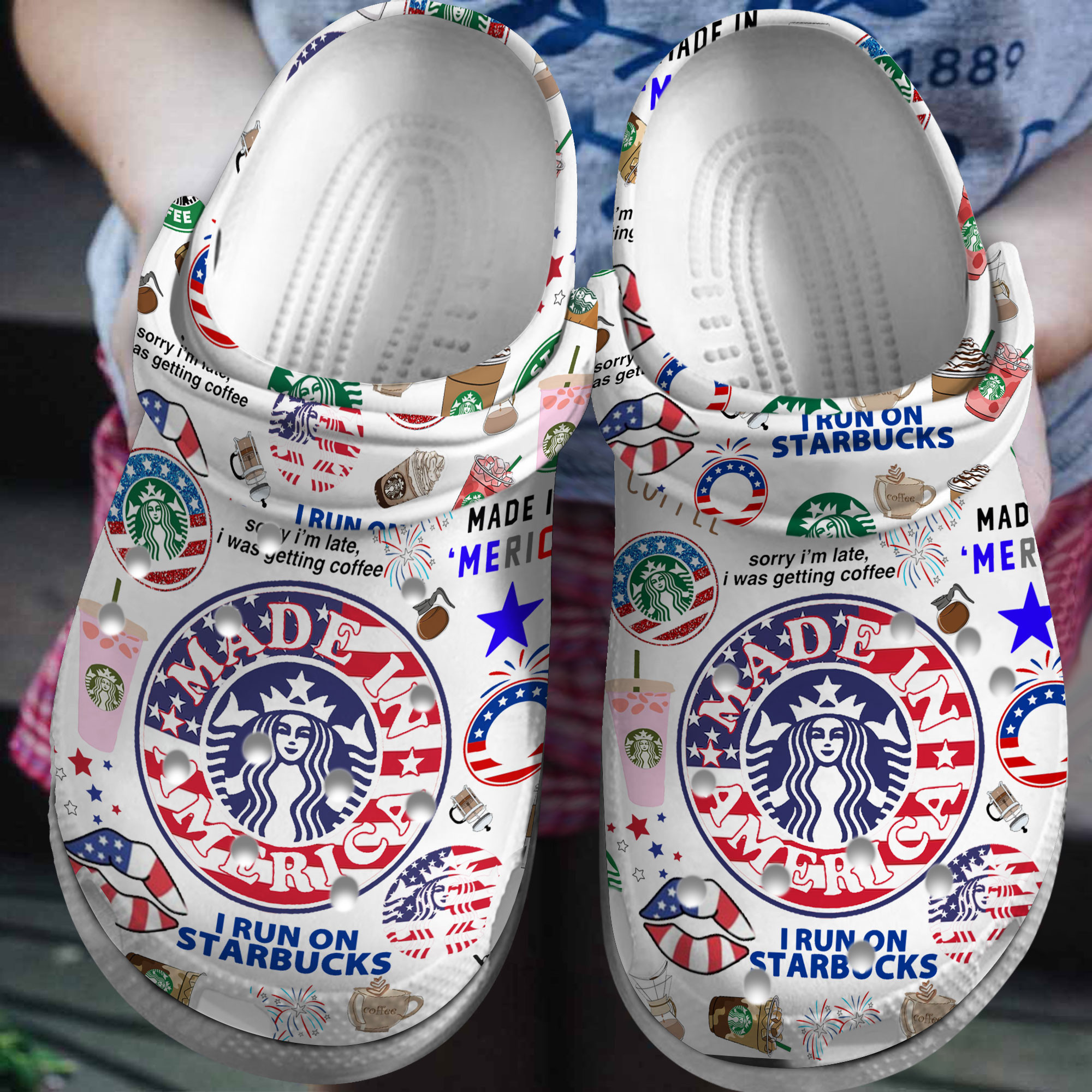 Premium Starbuck Drink Crocs Crocband Clogs Shoes Comfortable For Men Women and Kids