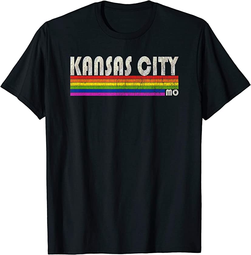 Vintage 80’s Style Kansas City MO Gay Pride Month T-Shirt