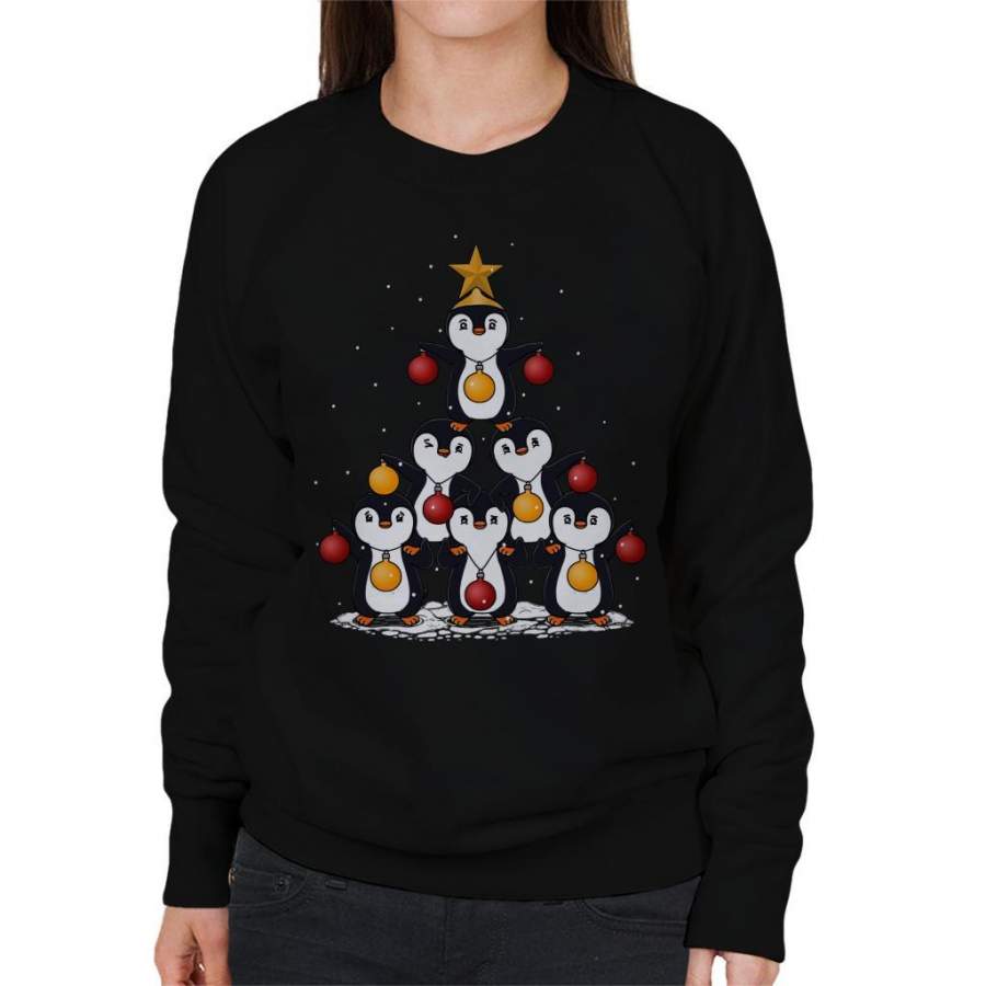 Oh Penguin Tree Christmas Women’s Sweatshirt