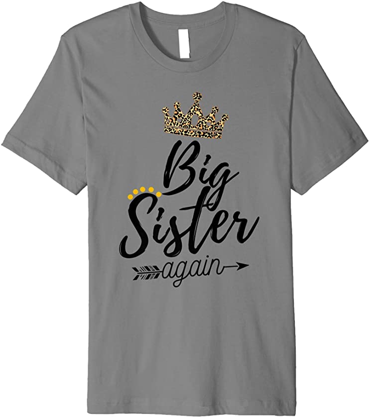 Big Sister Again 2020 Soon to be BigSister Leopard Print Premium T-Shirt