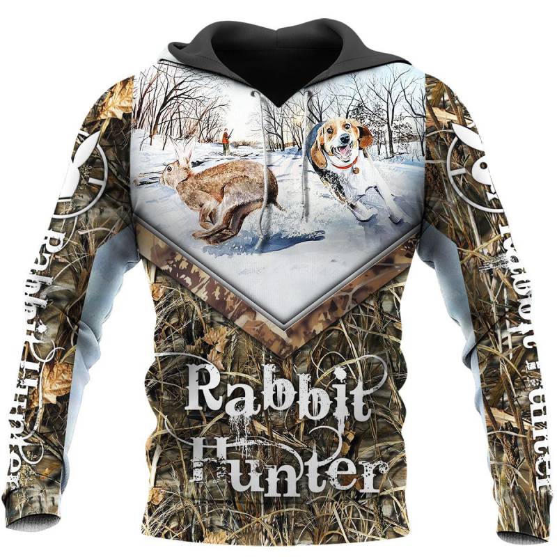 Rabbit Beagle Hunting 3D All Over Printed Shirts Hoodie MP995