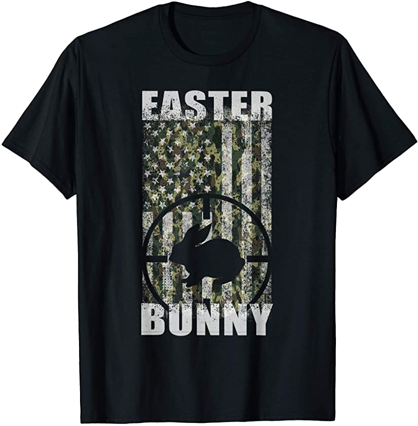 Camo American Flag This is my Easter Bunny Rabbit T-Shirt