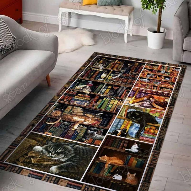 Books And Cats Rectangle Limited Edition  Sku 263414 Rug