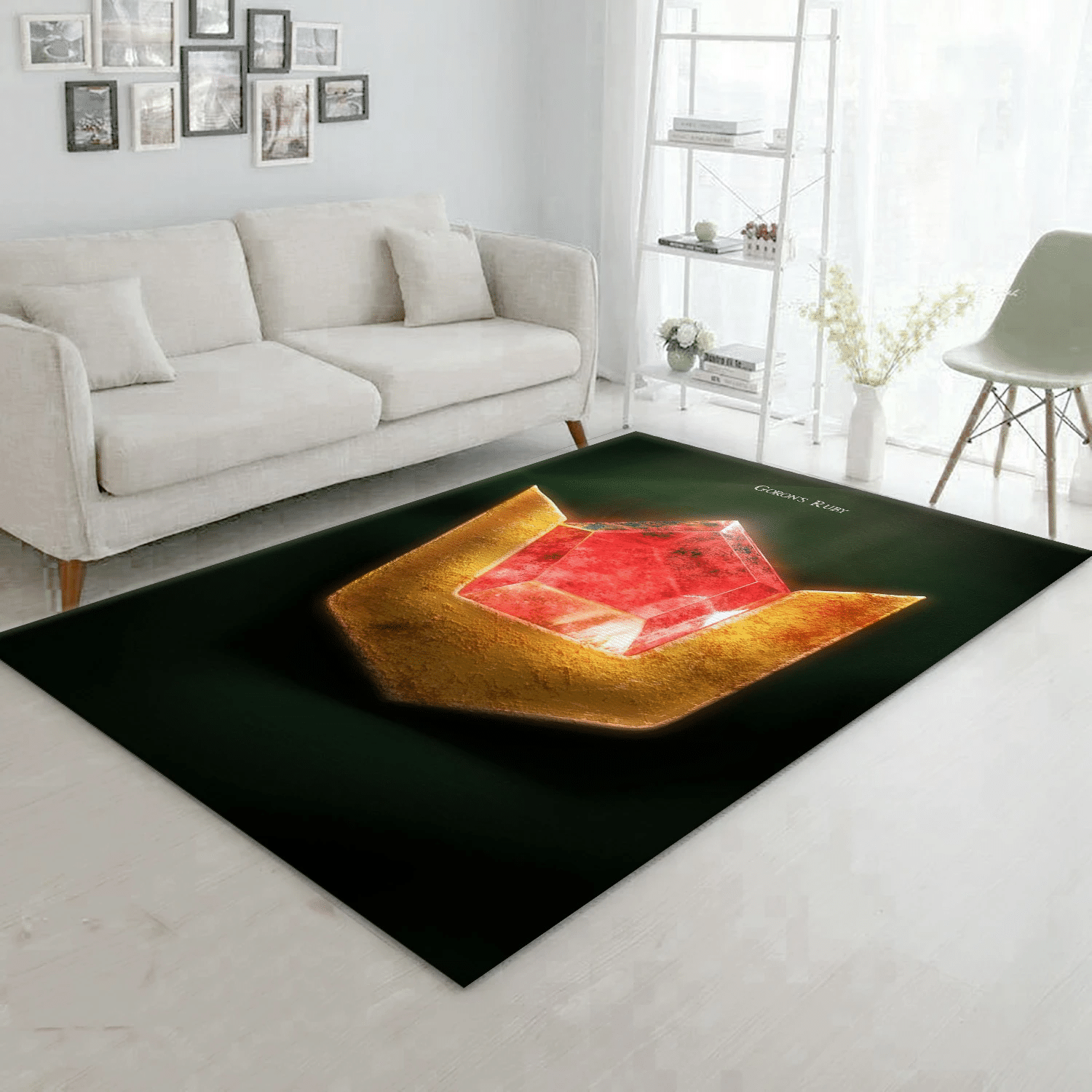 3D Goron S Ruby From Ocarina Of Time Area Rug, Living Room Rug – Christmas Gift Us Decor