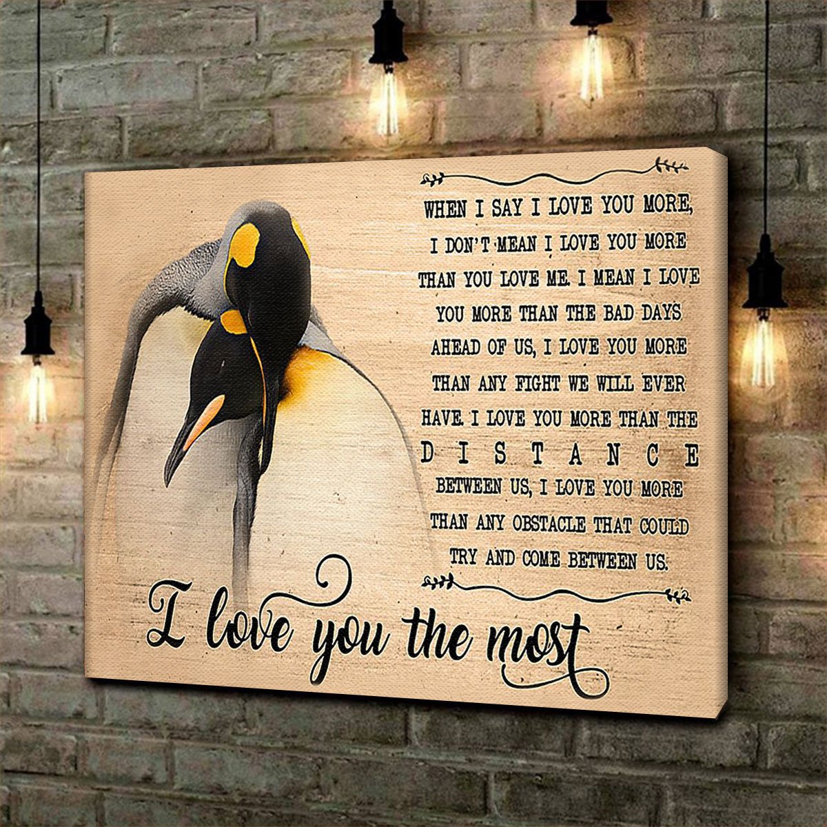 Personalized Penguin – Canvas Poster Wall Art