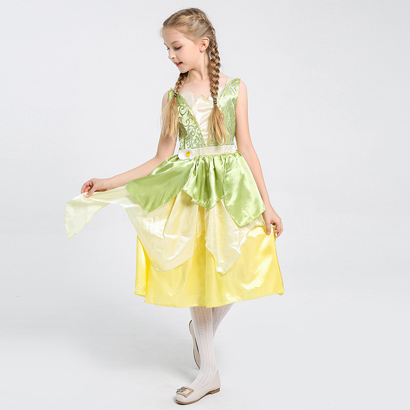 Tinker Bell Fairy Elf Costume Child Book Week Children’s Day State Performance Halloween Purim Cosplay Fancy Dress alx