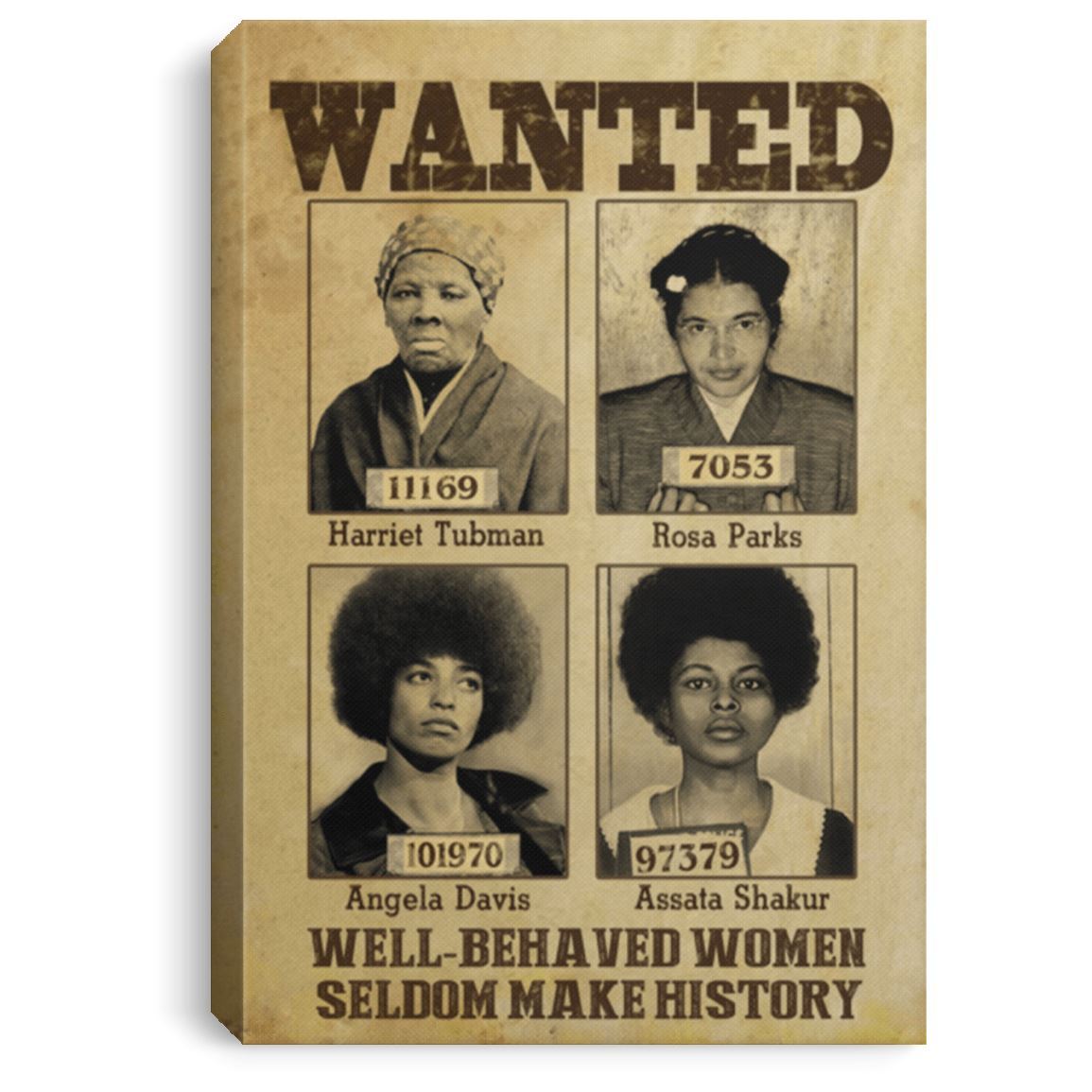 Wanted Portrait Wall Canvas