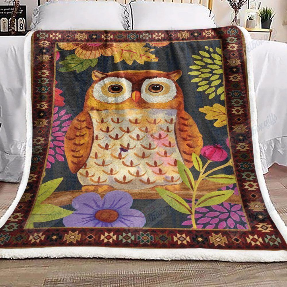 Owl Flower Gs-Cl-Ld2706 Fleece Blanket