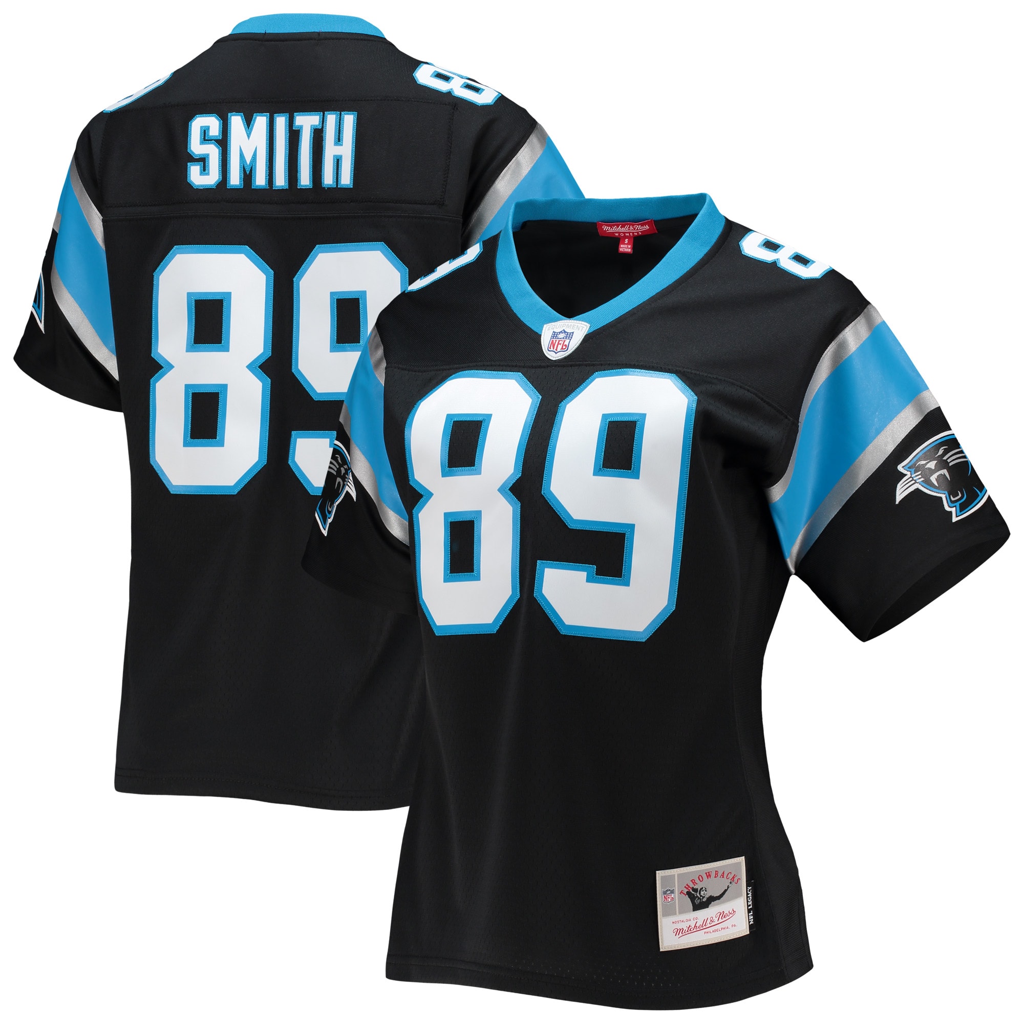 Women’s Carolina Panthers Steve Smith Mitchell & Ness Black Legacy Player Jersey