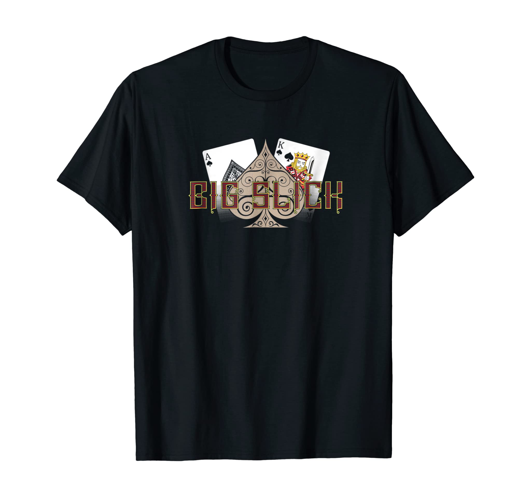 Big Slick Ace of Spade King of Spades Poker T Shirt