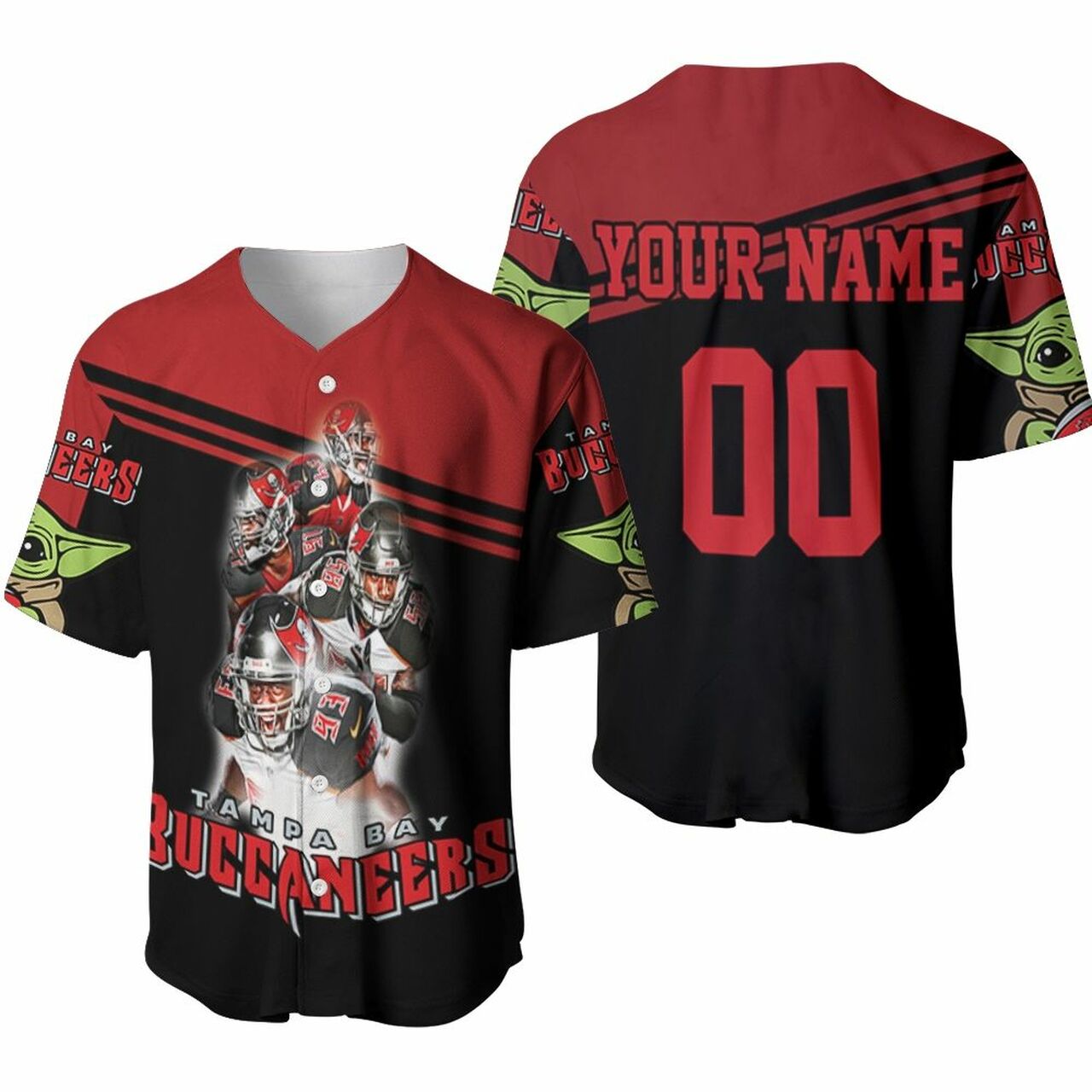 Yoda Tampa Bay Buccaneers Green Helmet Nfc South Champions Super Bowl 2021 Personalized Baseball Jersey Model A4667