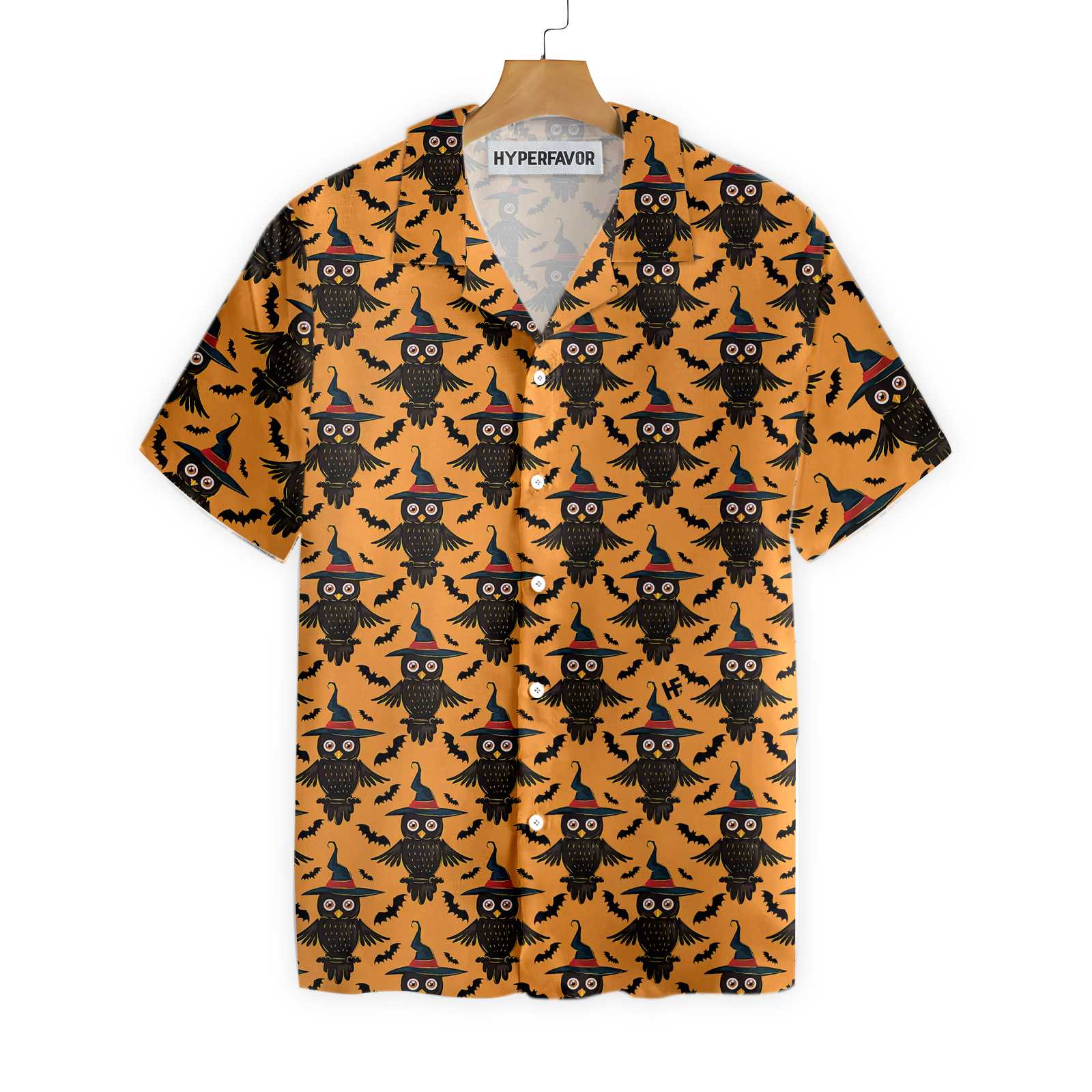 Owl Halloween Pattern Shirt For Men Hawaii Ha92975