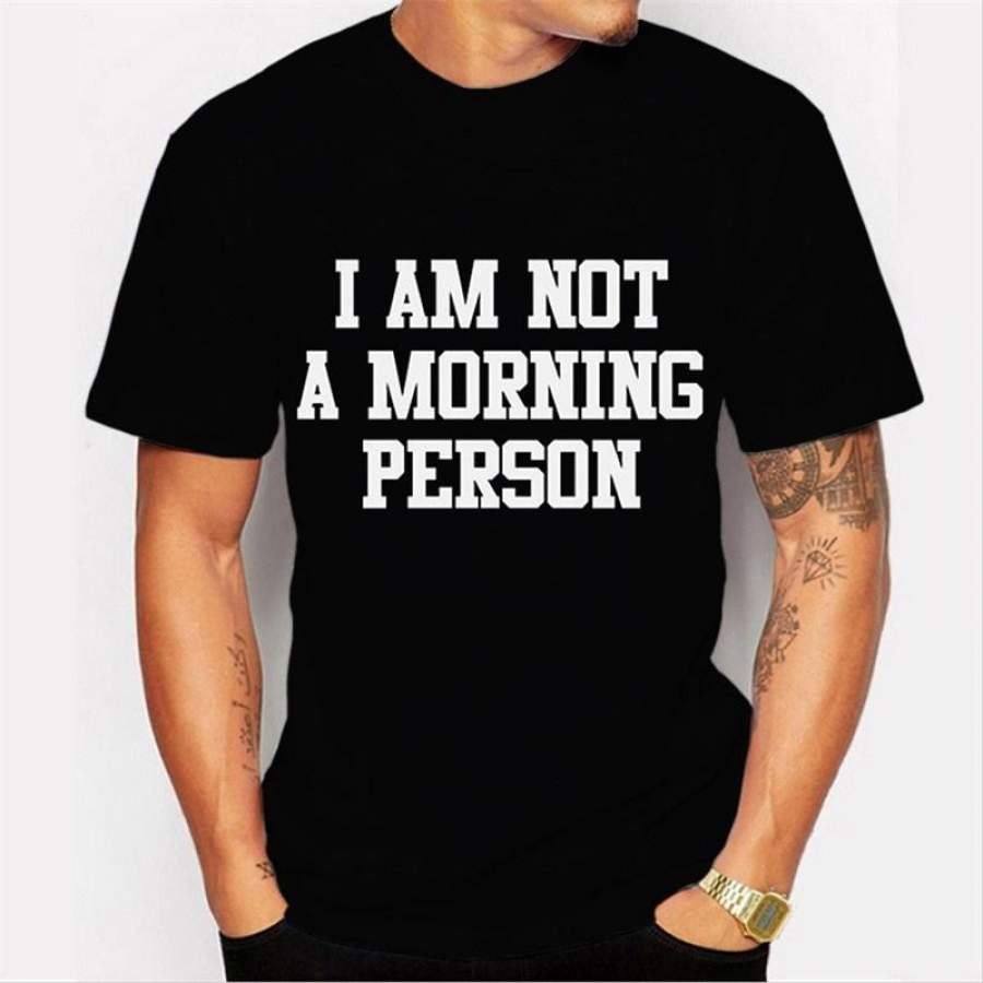 est Letters printed Men t-shirt fashion short sleeve casual tops ‘I AM NOT…’ design vintage style hipster funny cool tees