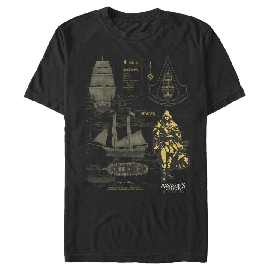 Assassin’s Creed Men’s Flag Jackdaw  T Shirt