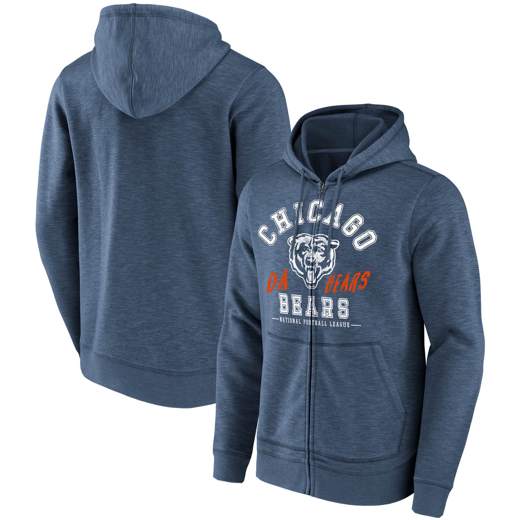 Chicago Bears NFL X Darius Rucker Collection By Slub Full-zip Hoodie – Navy