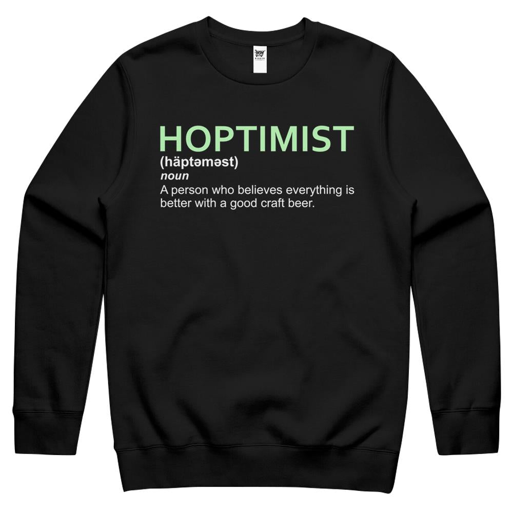 Hoptimist Design For Craft Beer Lovers Crewneck Sweatshirt