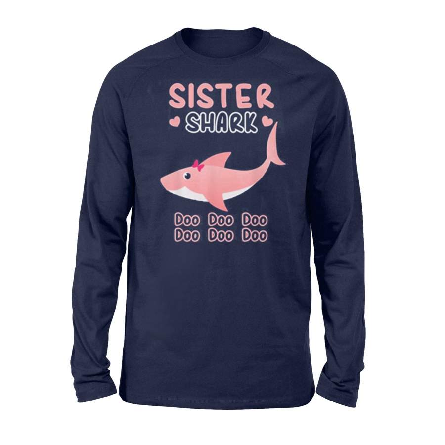 Sister Shark Doo Doo Doo Matching Family Pajamas Long Sleeve T-Shirt