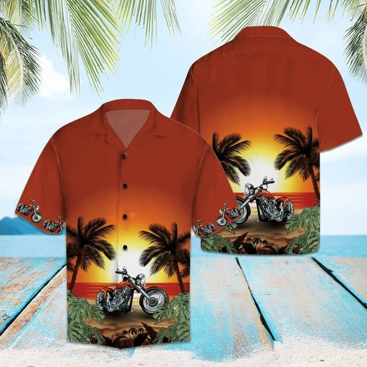 Motorcycles Sunset Beach Hawaii Shirt Unisex Adult Ha95722