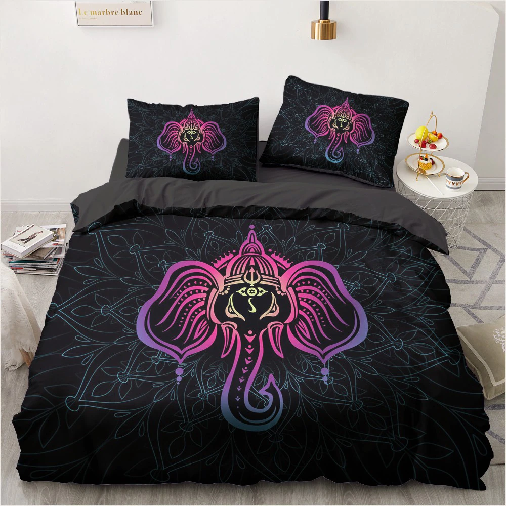 3D Bedding Sets Colorful Nebula Black Duvet Cover Set Galaxy Bed Linen Pillowcase King Queen Full Double Home Texitle