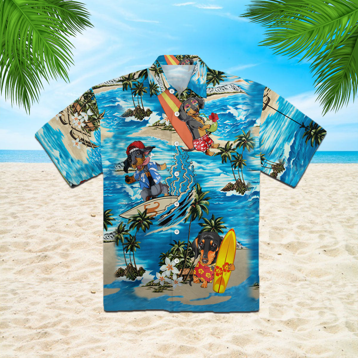 Oragontee Dachshund Hawaii Shirt For Men Women Adult Ha69746