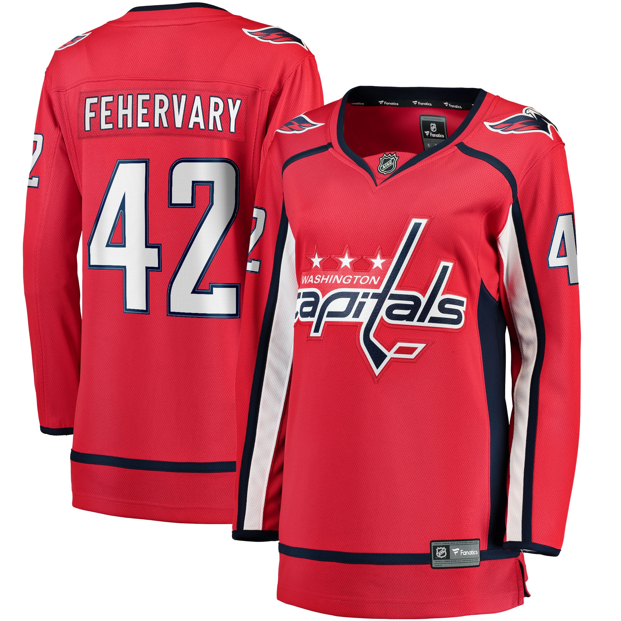 Women's Washington Capitals Martin Fehervary Red Home Breakaway Player Jersey