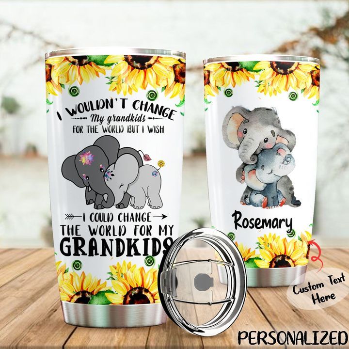 1TITEL – ELEPHANT TUMBLER PERSONALIZED TO MY GRANDKIDS