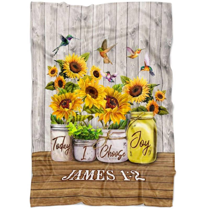 James 1:2 Today I choose Joy fleece blanket