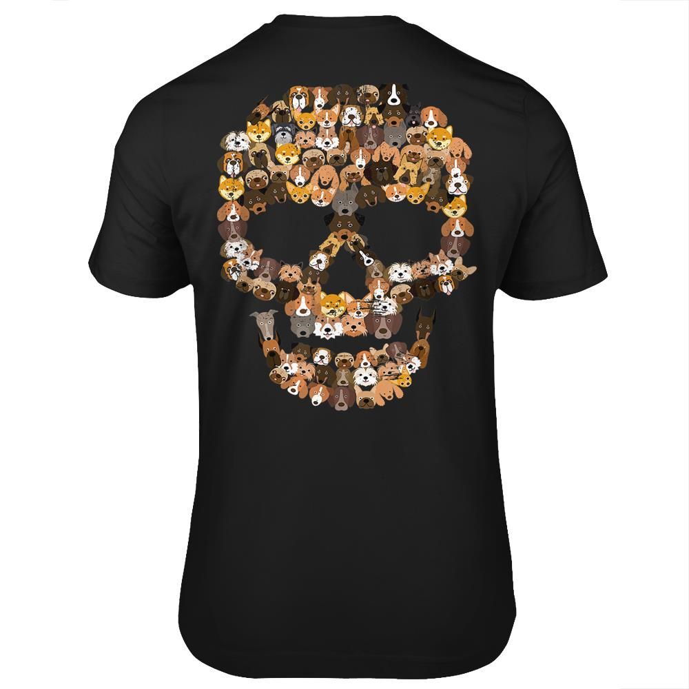 Dog Skull – Creepy Puppy Skeleton Costume – Dog Owner T-shirt- Print on back