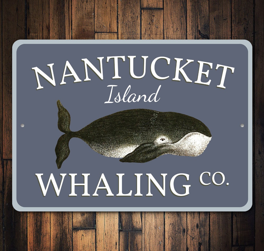 Nantucket Island, Nantucket Whale Sign, Whales Decor, Island Sign Decor, Nantucket Gift, Massachusetts Decor, Sign, Quality Metal State Sign