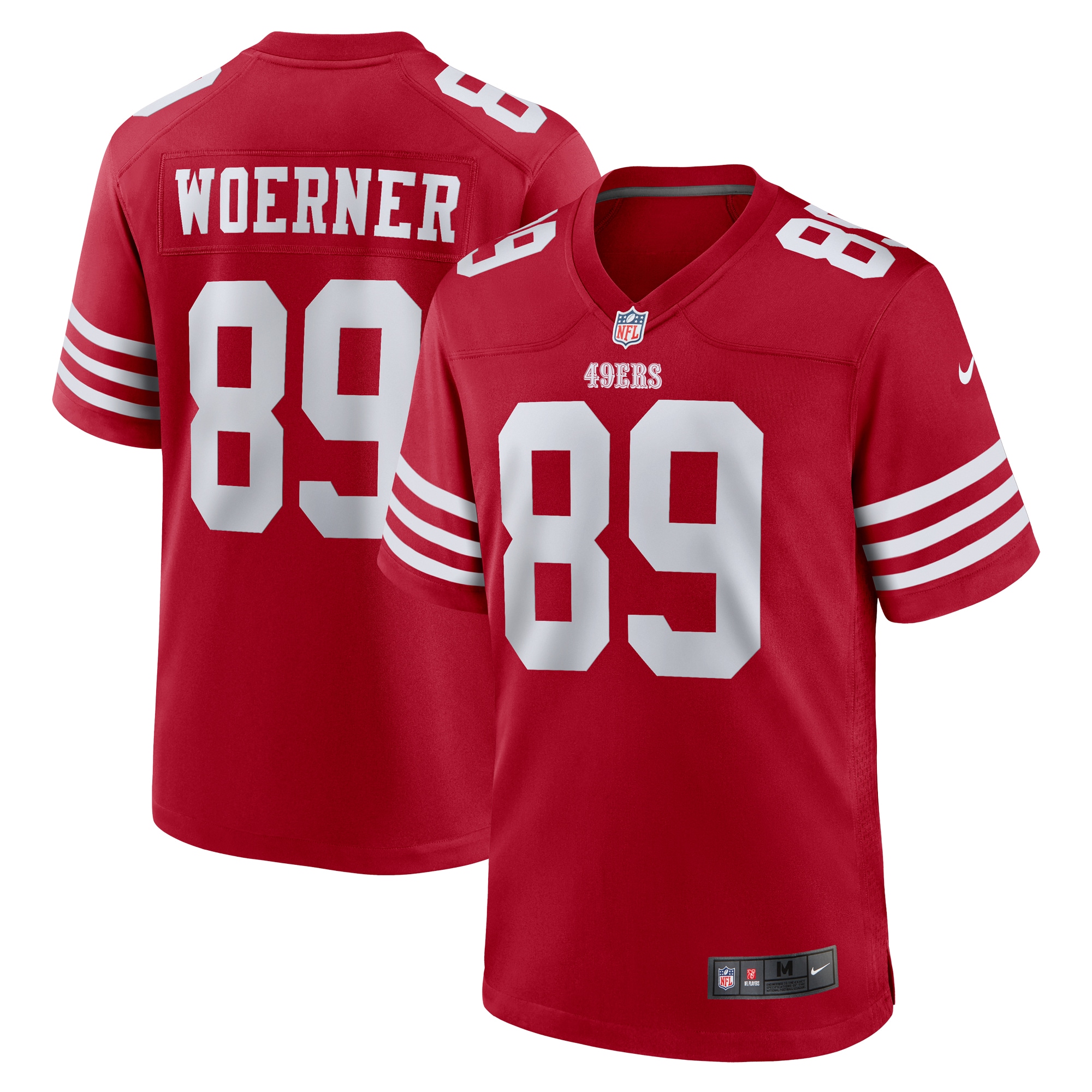 Charlie Woerner San Francisco 49ers Game Jersey – Scarlet