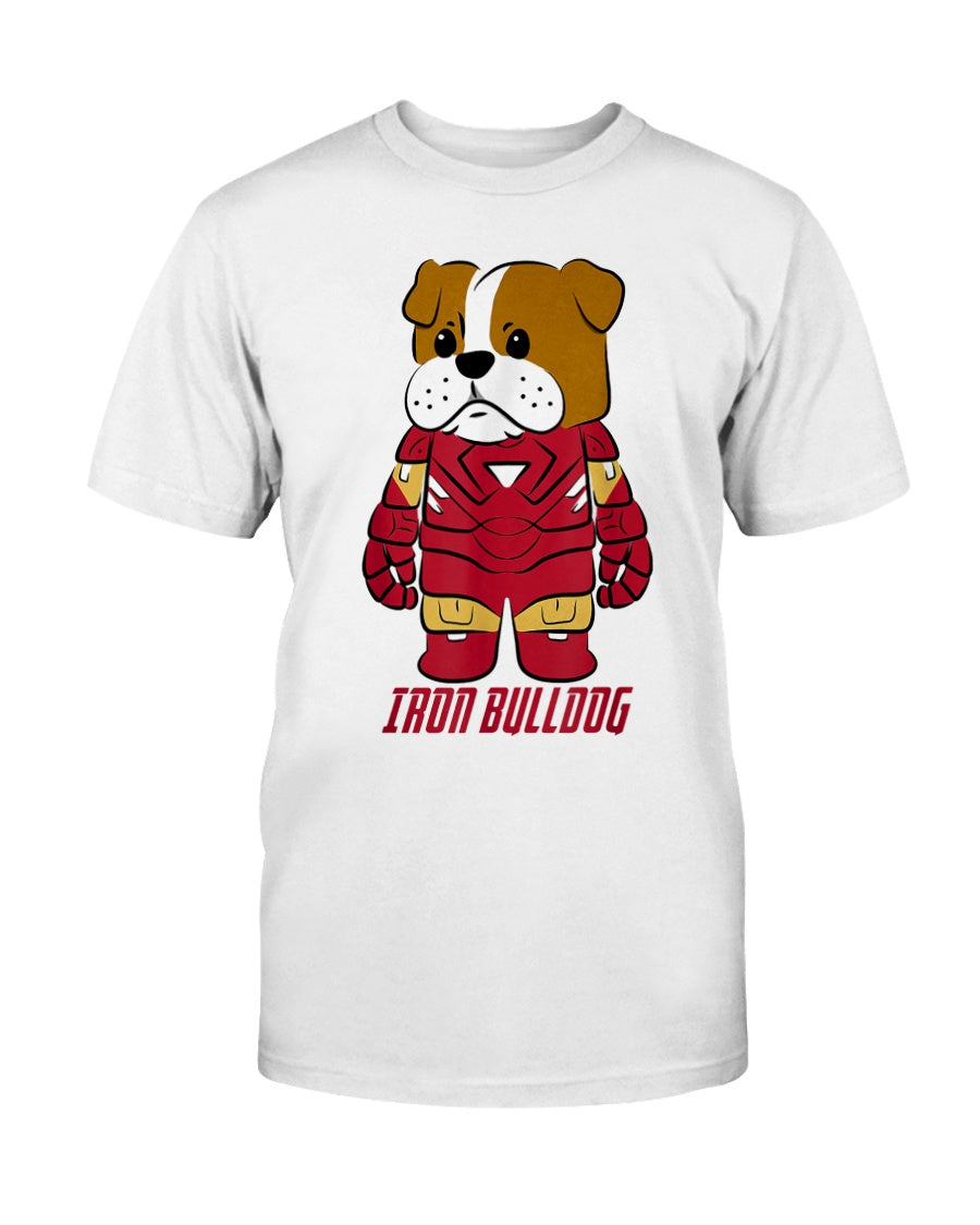 Colorful Iron English Bulldog Funny Superdog Pet Hero Puppy T-Shirt