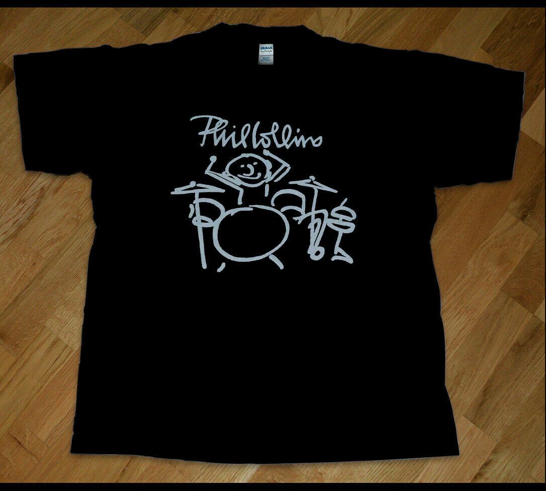 Vintage Phil Collins Pop Rock Concert tour New T-shirt Gildan Reperint